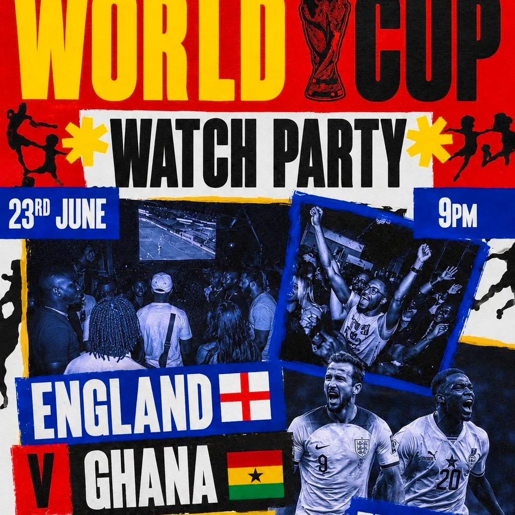 WORLD CUP LIVE - England vs Ghana: Live Watchalong at Colours Hoxton