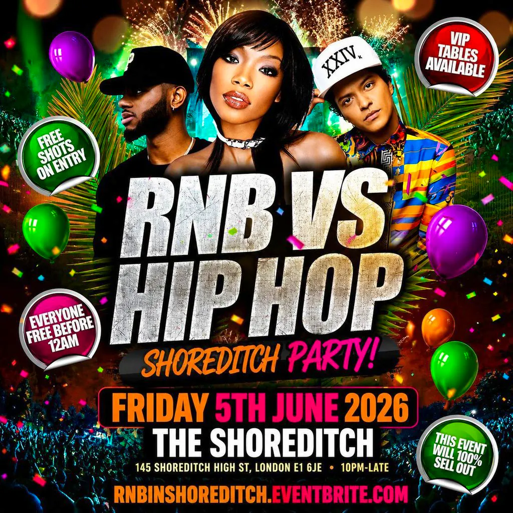 RNB VS HIP HOP - Shoreditch Party - Everyone Free Before 12AM at The Shoreditch