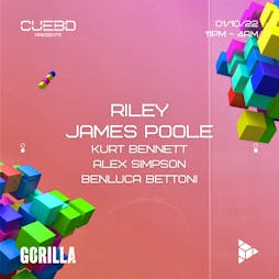 Cuebd Presents: Riley, James Poole Tickets | Gorilla Manchester  | Sat 1st October 2022 Lineup