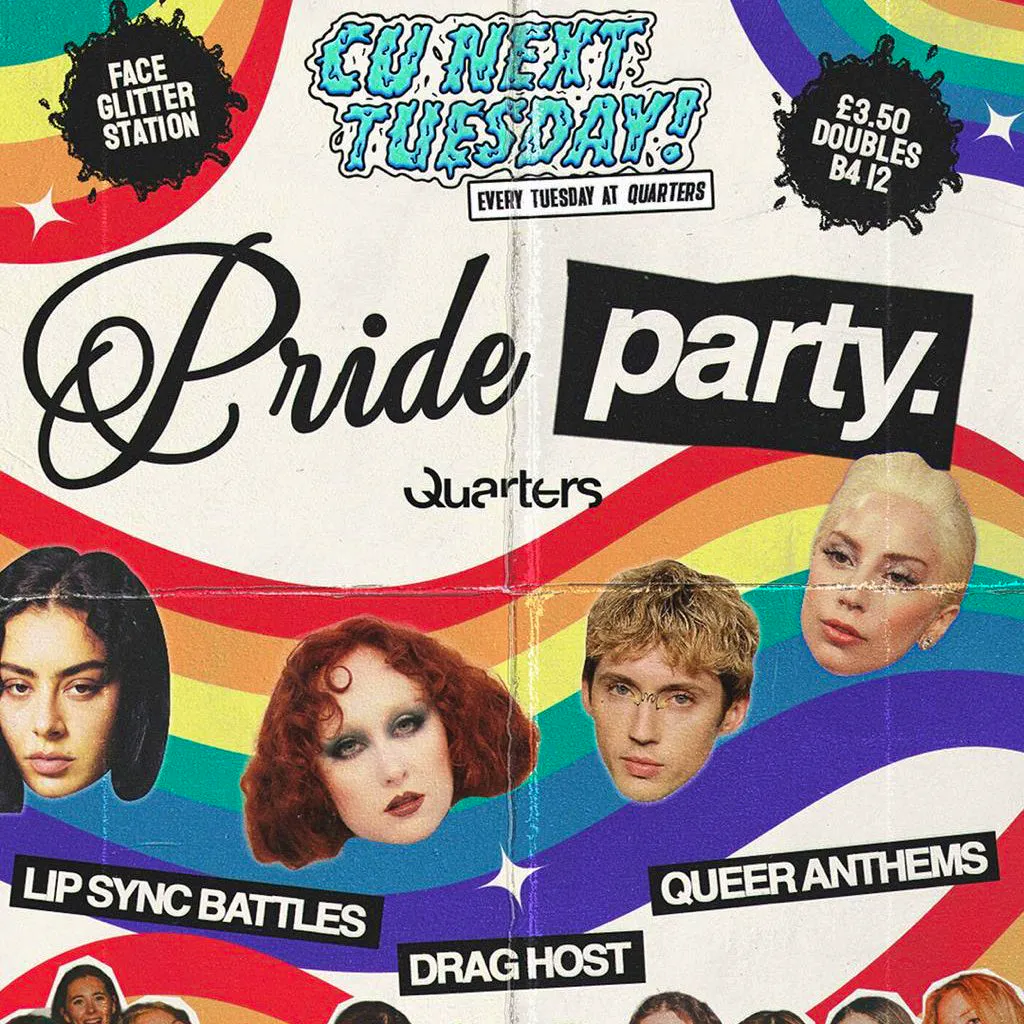 CU Next Tuesday | Pride Party | 28/07/2026 at Quarters Brighton