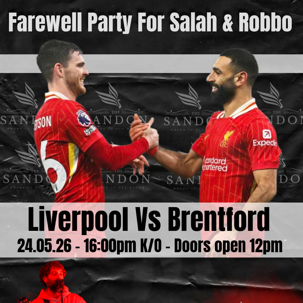 "Farewell party for Salah and Robbo!" at The Sandon Complex