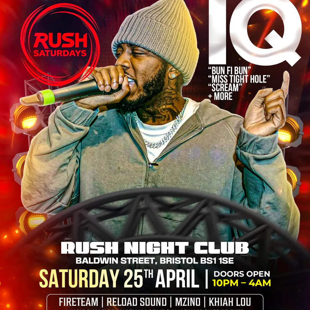 IQ live at rush Saturdays at Rush