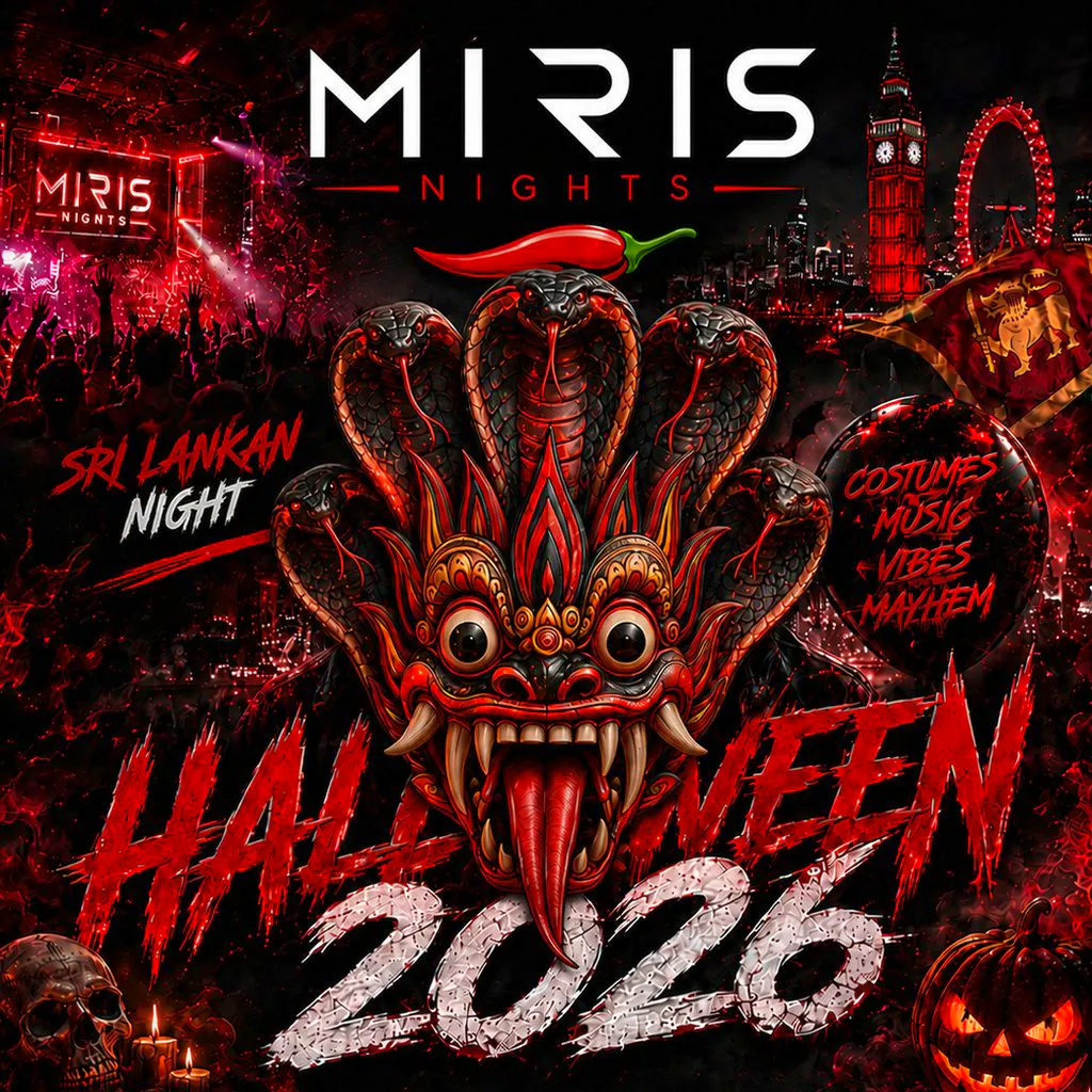 MIRIS NIGHTS presents Sri Lankan Halloween 2026 at Goals Heathrow