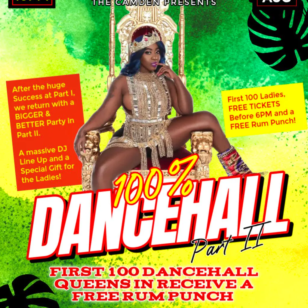 100% Dancehall Part II | Caribbean Party & Dance Night at The Camden