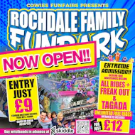 Cowies Funfairs Presents Rochdale Family Fun Park is Now Open at Cowie's Funfairs Presents Rochdale Family Fun Park