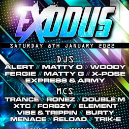 EXODUS DURHAM  Tickets | Klute Durham  | Sat 8th January 2022 Lineup