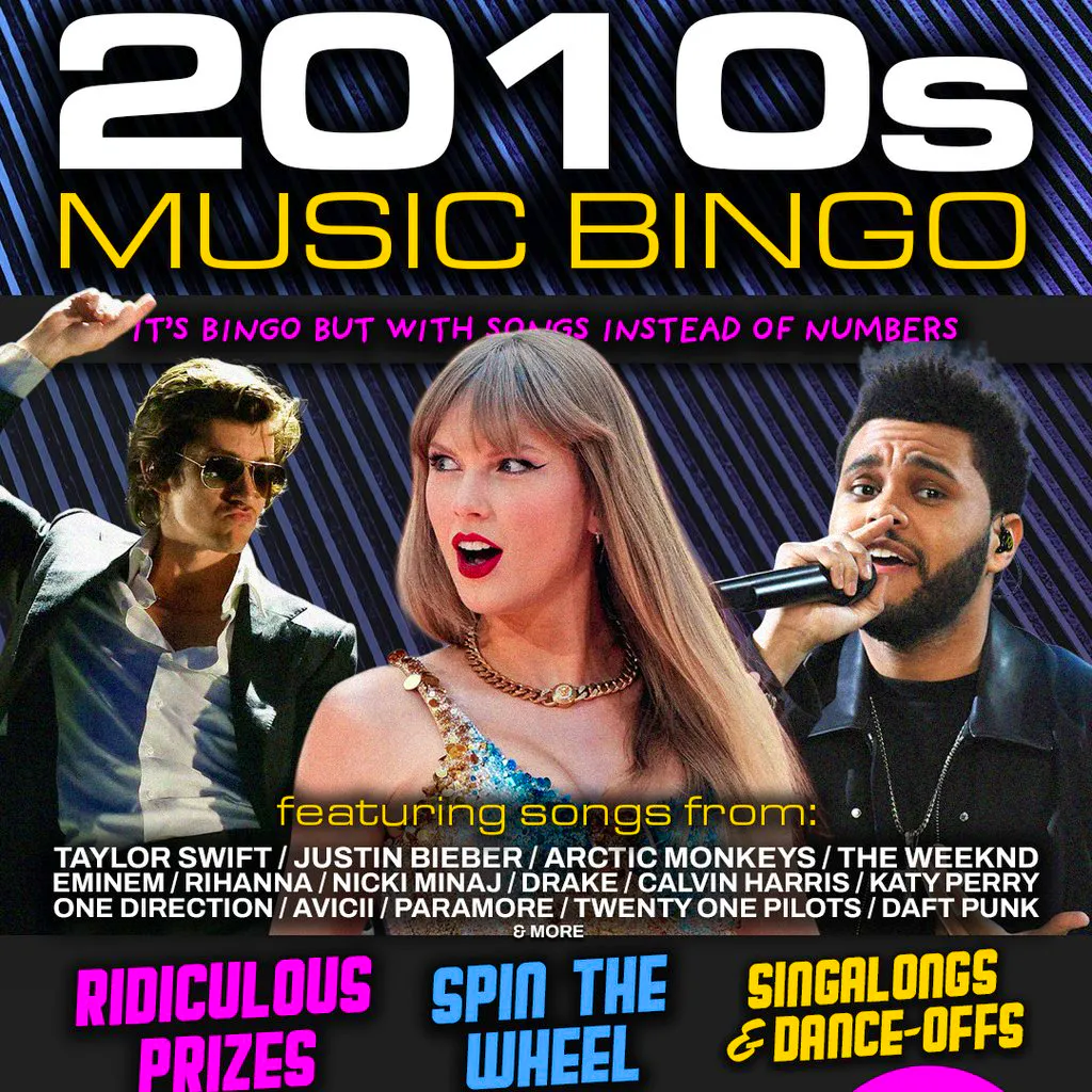 2010s Music Bingo at PLAY