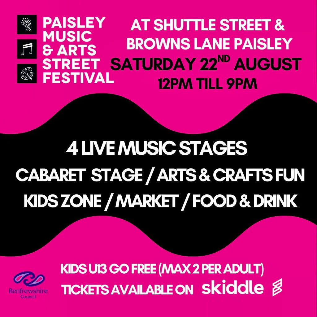Paisley Music and Arts Street Festival at Shuttle Street, Paisley