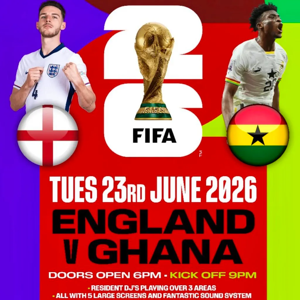 England vs Ghana @ Sunrooms at Sunrooms2 Southend On Sea