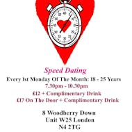 Speed Dating. 18 - 25 years. Mondays at Creativity In Our Hands: Suzanne Asphall