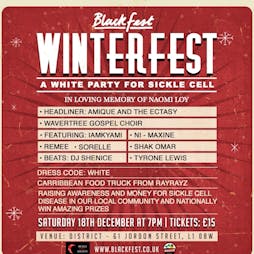 Winterfest: A White Party for Sickle Cell Tickets | District  Liverpool  | Sat 18th December 2021 Lineup