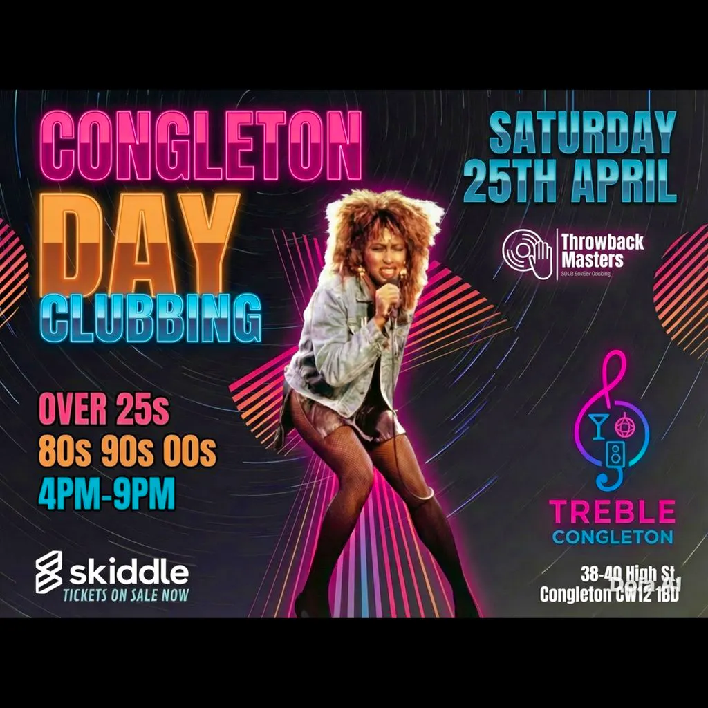 Throwback Masters Congleton Over 25s Day Clubbing Event at Pam's Bar And Nightclub Congleton