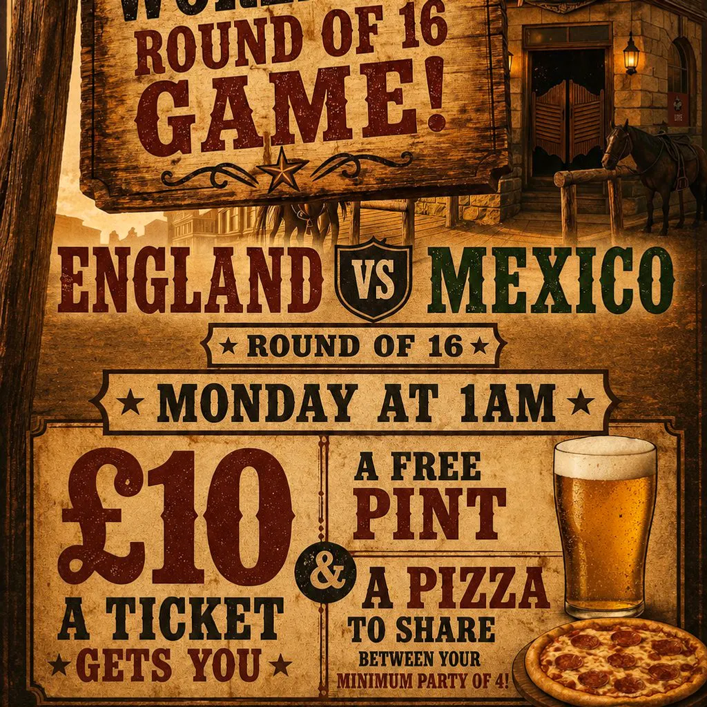 England Vs Mexico at Honky Tonk's Middlesbrough
