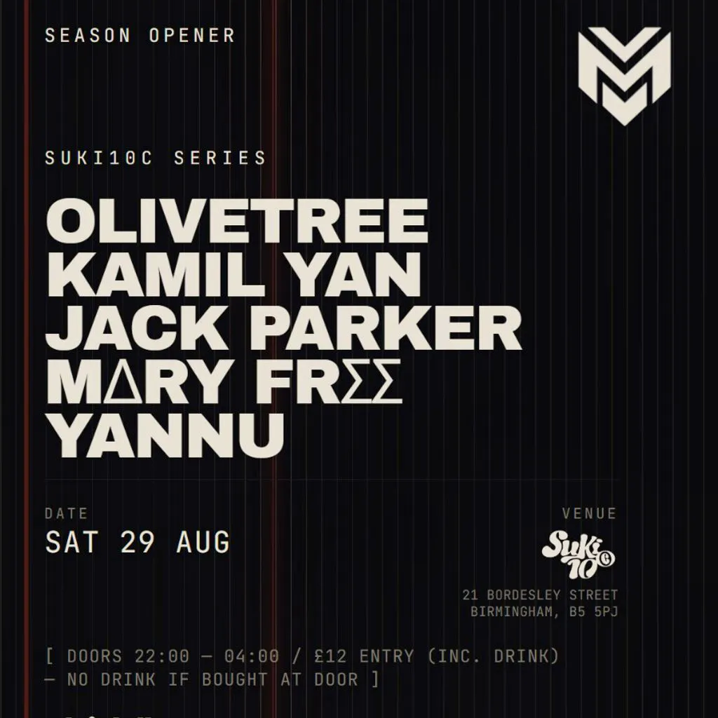 Musevents presents: Season OPENER /Suki10c Series - 29 August at SUKi10C