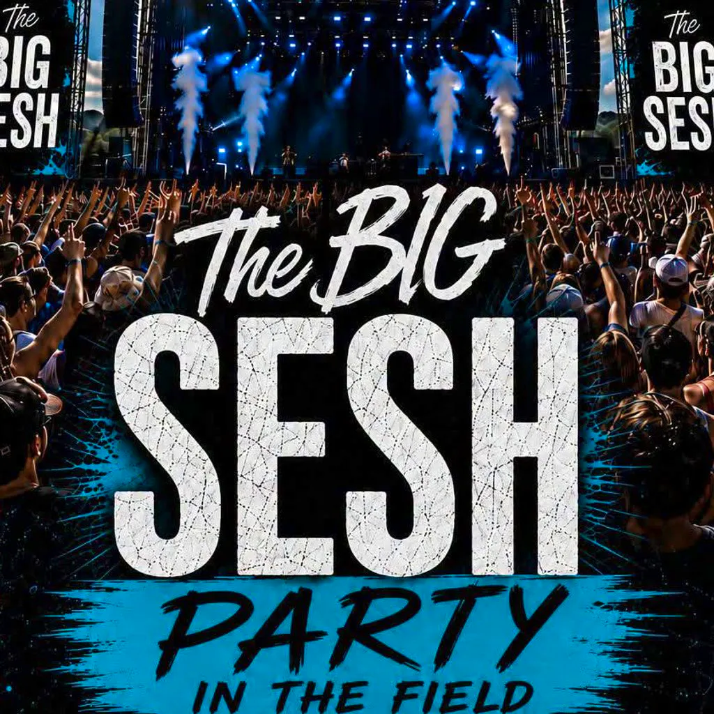 Big Sesh Party in the field at Horse And Jockey