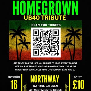 HOMEGROWN UB40 at The Pendlebury Social club