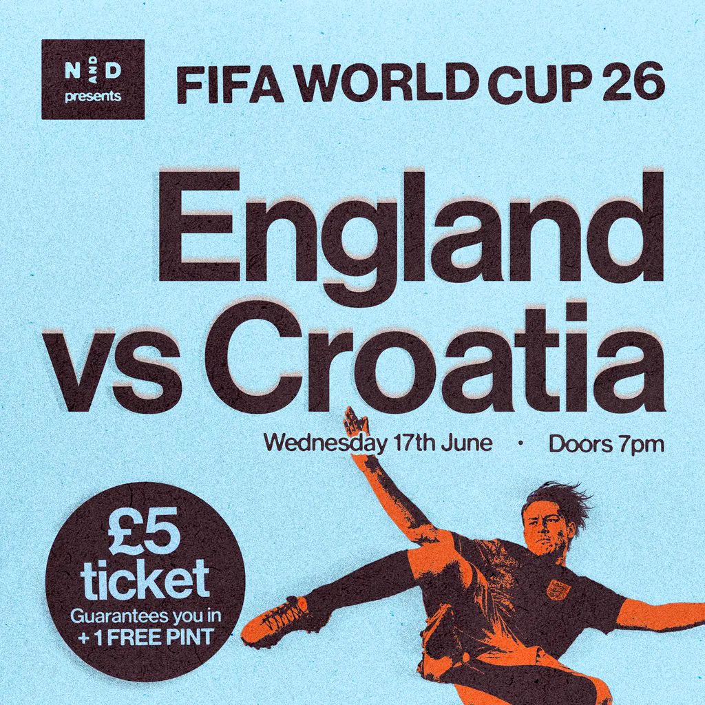 England VS Croatia at Night And Day Cafe