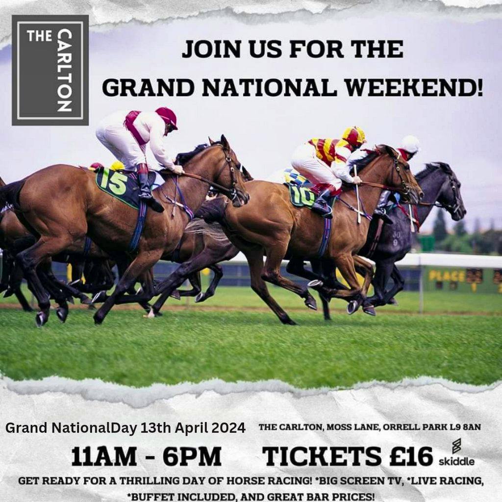 Aintree Grand National Tickets The Carlton Venue Liverpool Sat