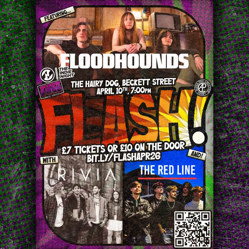 FLASH featuring FloodHounds plus RIVIA, and The Red Line at The Hairy Dog