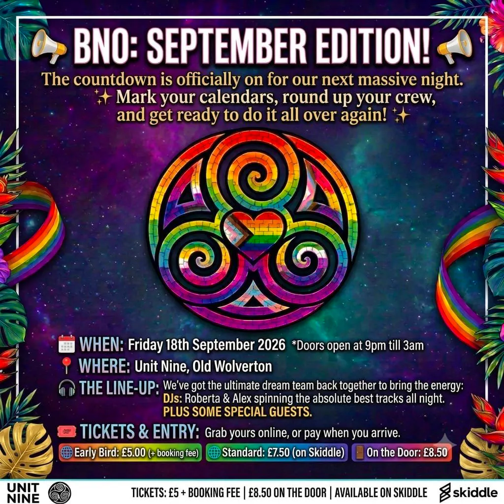 BNO: Big Night Out - September! at Unit Nine