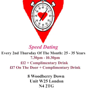 Speed Dating. 25 - 35 years Thursdays