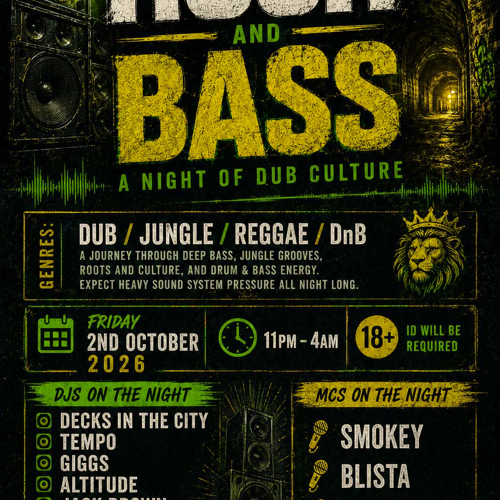 Hush & Bass - Free Event at Heebies Tunnel