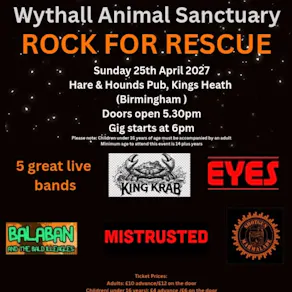 Rock For Rescue - Wythall Animal Sanctuary Fundraiser