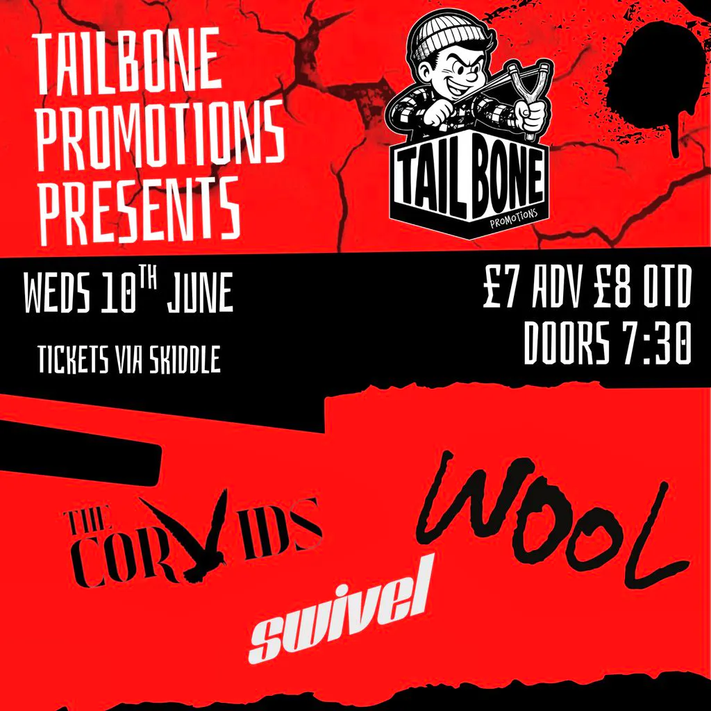 Tailbone Promotions presents: Wool + The Corvids & Swivel at Off The Square