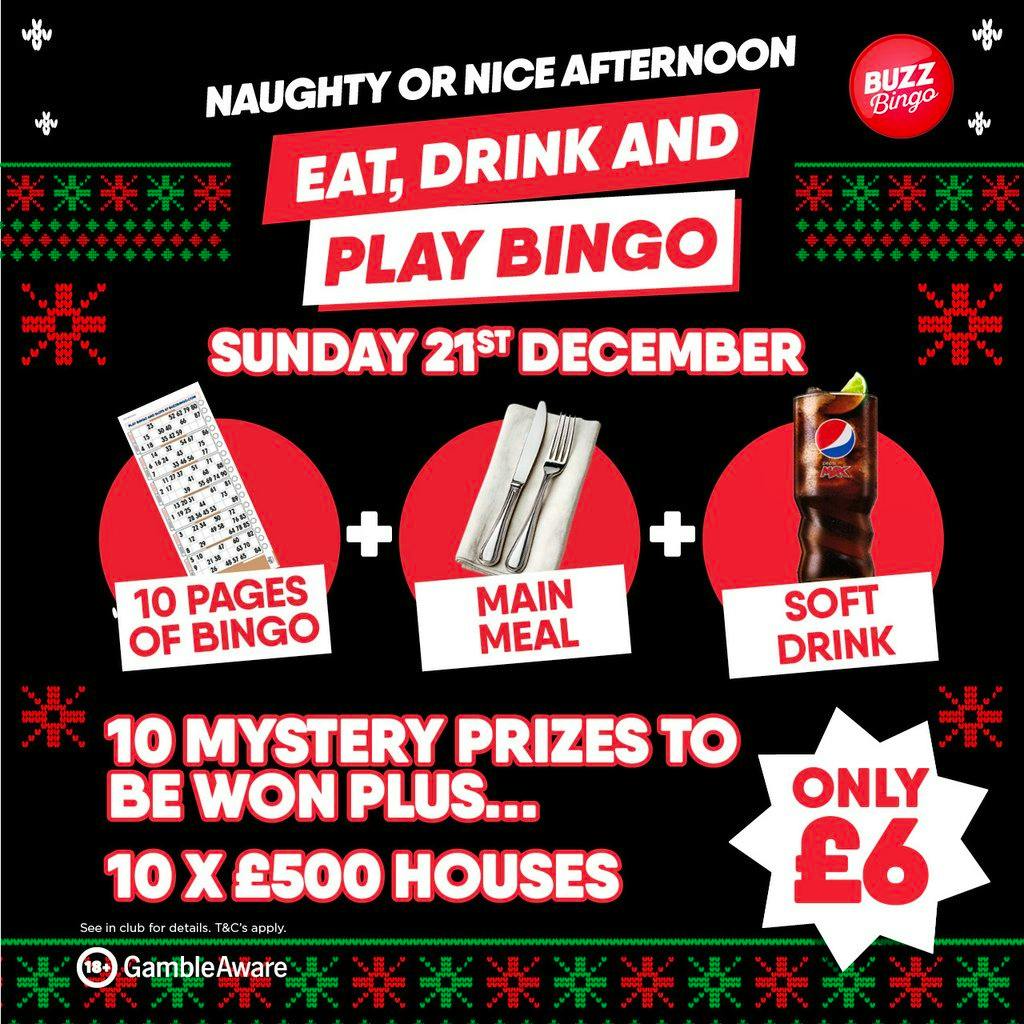 Festive Afternoon Out Exclusive - Medway - 21/12/2025 at Buzz Bingo Medway