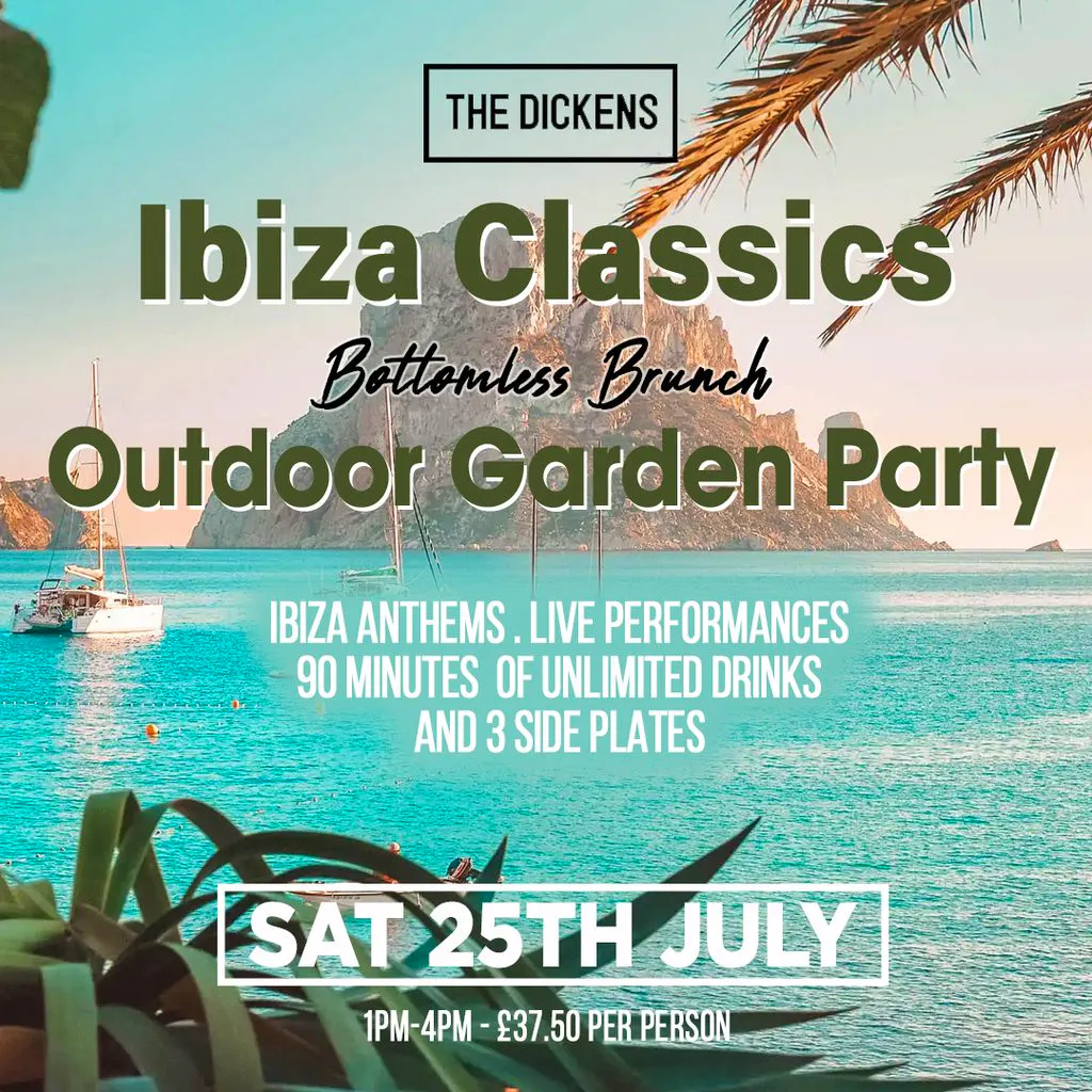 Ibiza Classics in The Garden - Bottomless Brunch at The Dickens Inn Middlesbrough