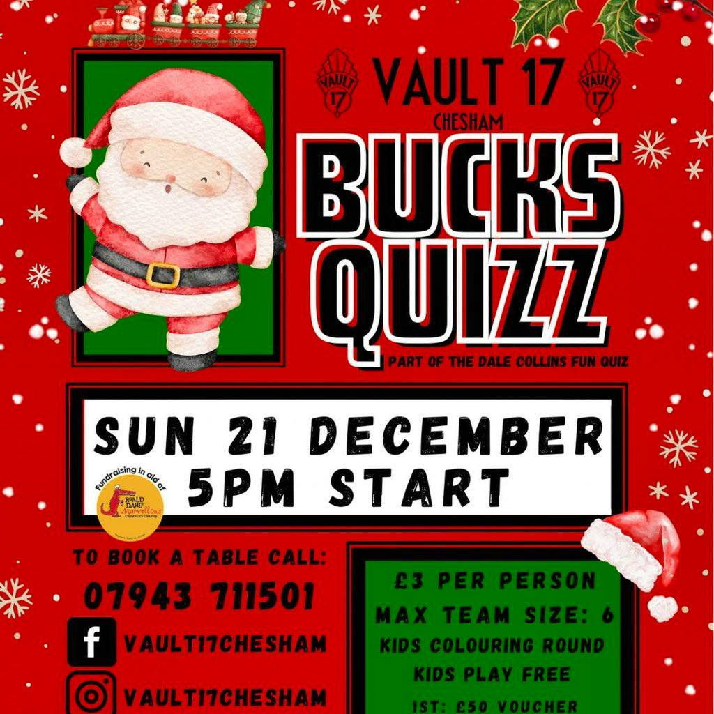 Bucks Quiz - FREE at Vault 17