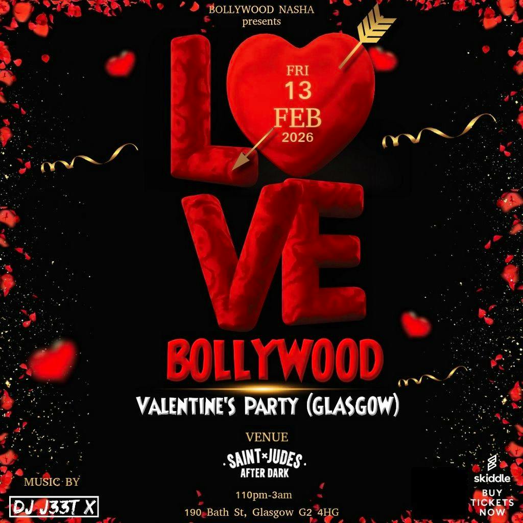Love Bollywood: Valentine's Party: Glasgow 2026 at Saint Judes After Dark