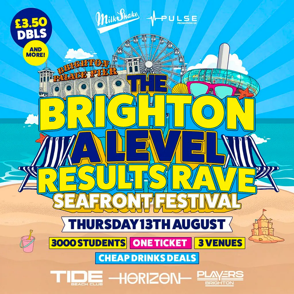 The Brighton A Level Results Rave - Seafront Festival at Horizon Club