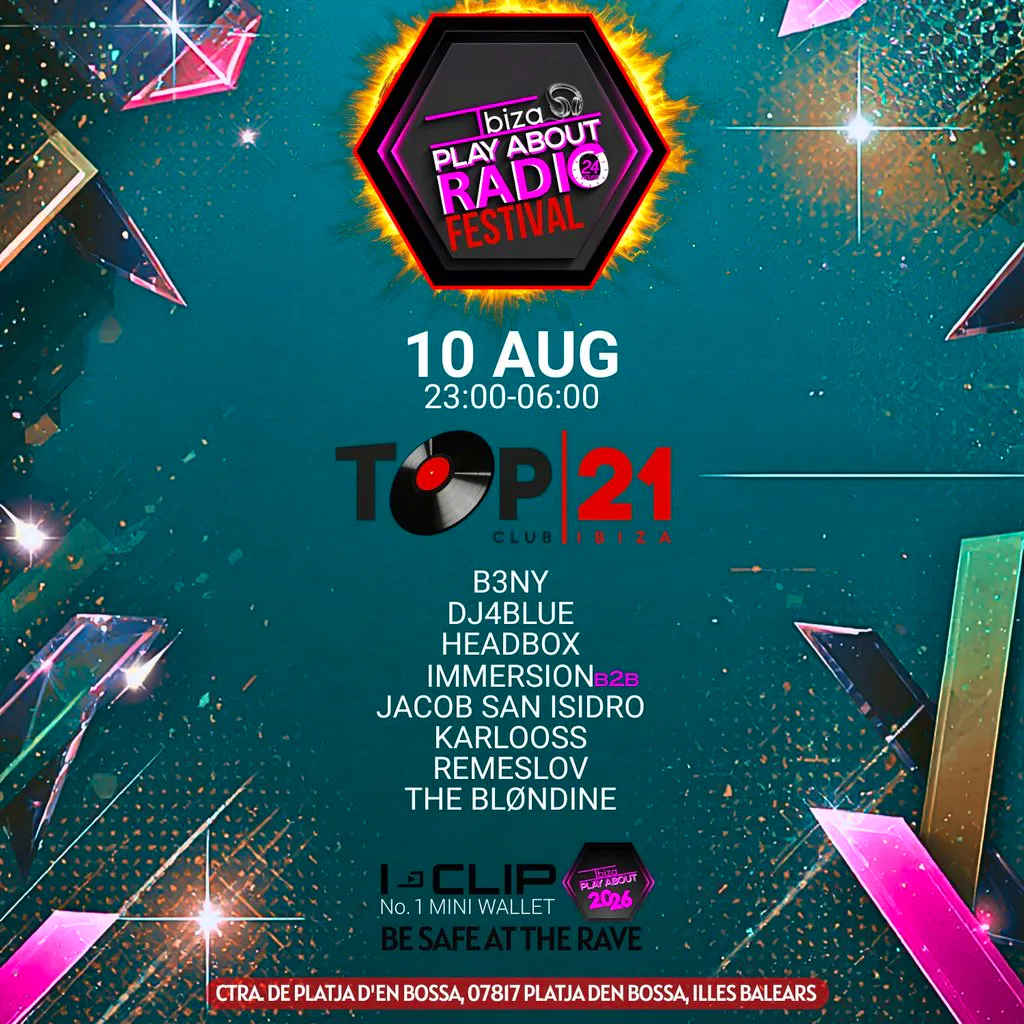 Ibiza PlayAbout Radio Fest: Night Club Party at Top 21 at Top 21 Ibiza
