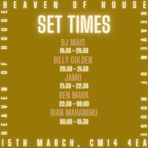 HEAVEN OF HOUSE Saturday session