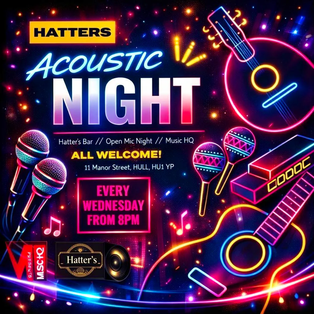 Acoustic Wonderland Open Mic at Hatters Cafe Bar at The Mad Hatter Cafe Bar