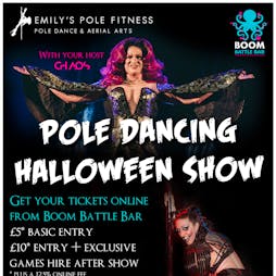 Pole Dancing Halloween Show  Tickets | Boom Battle Bar Swindon  | Sat 29th October 2022 Lineup