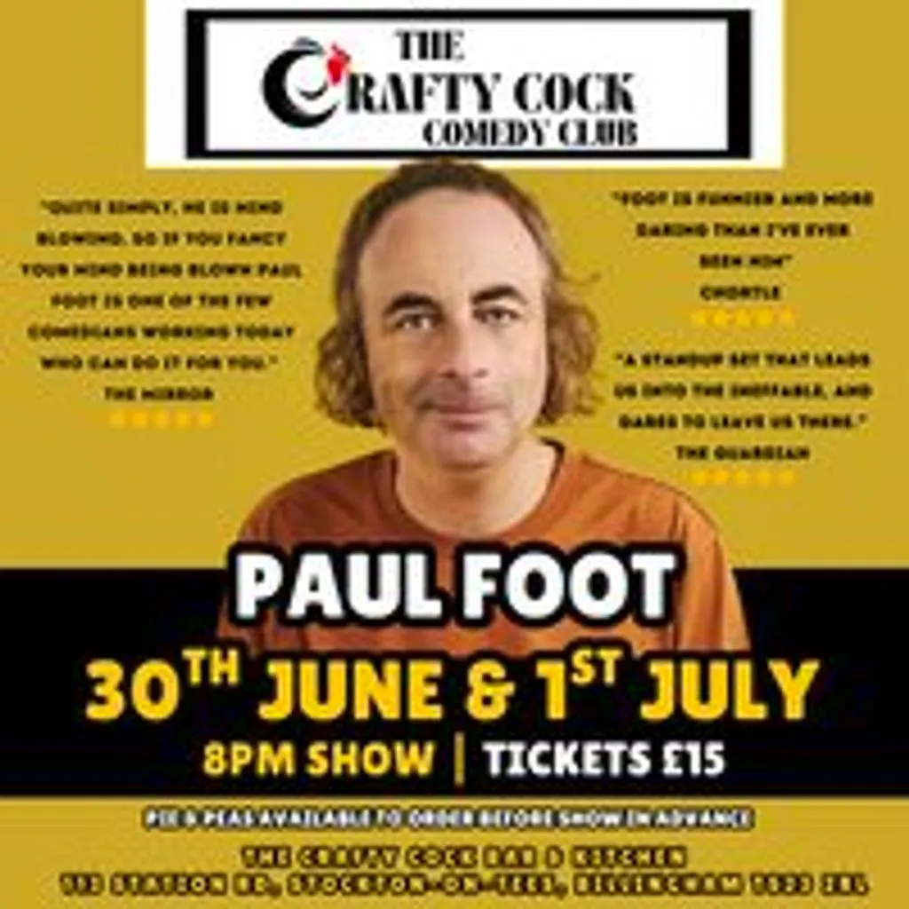 Crafty Cock Comedy | Paul Foot + Support at The Crafty Cock Pub