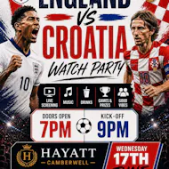 England VS Croatia - Watch Party at Hayatt Camberwell