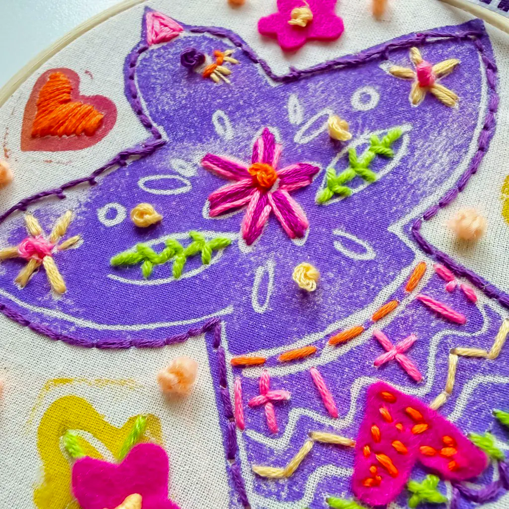 Print & Stitch: Folk Bird Hoop Art Workshop at Cuckoo (Prestwich)