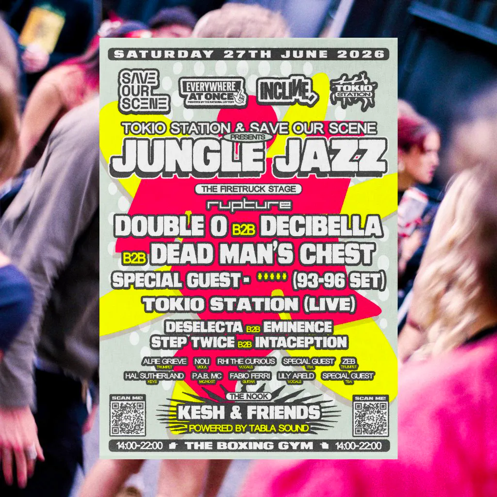Tokio Station x Save Our Scene w/ Rupture: JUNGLE JAZZ DAY PARTY at The Boxing Gym