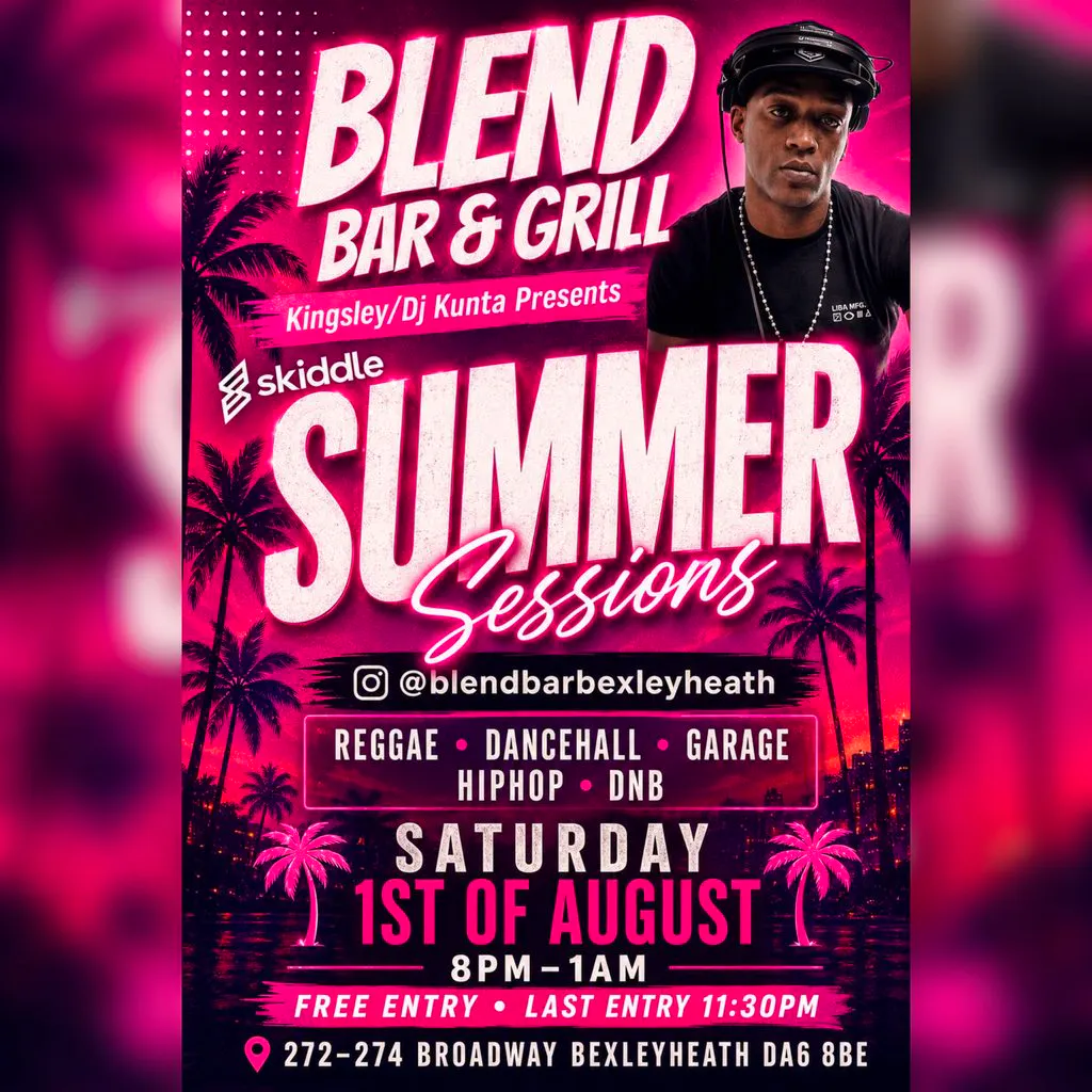 Dj Kunta @Blend Bar ,Bexleyheath ,01/08/26 ,Summer Sessions at Blend Bar And Grill