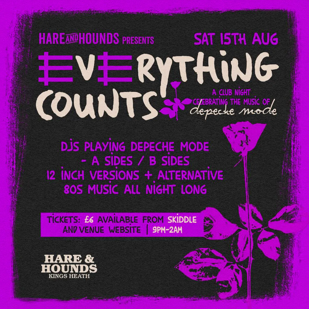 Everything Counts - Depeche Mode Club Night! at Hare And Hounds Kings Heath