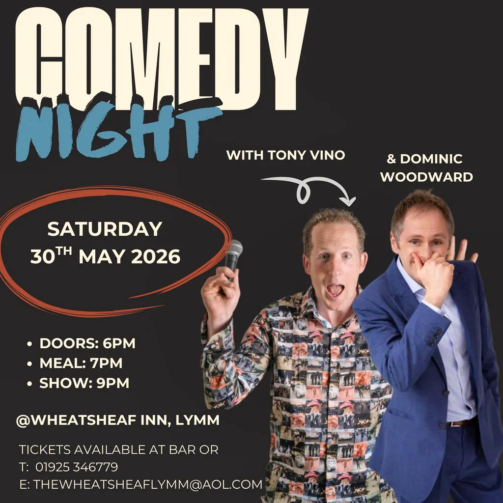 Comedy Night @ The Wheatsheaf Inn, Sat 30th May at Wheatsheaf Inn Lymm