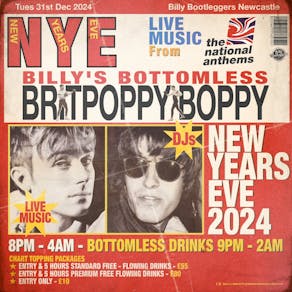 BILLY'S BOTTOMLESS BRITPOPPY BOPPY - New Years Eve