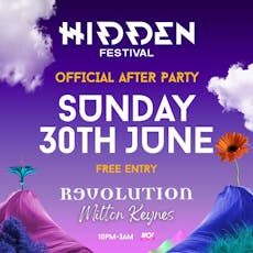 Hidden Festival - Official Sunday After Party @ Revs at Revolution MK