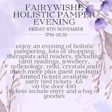 Fairywishes Holistic Pamper Evening at Hamilton Lawn Tennis Club,