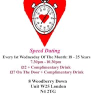 Speed Dating. 18 - 25 years. Wednesdays at Creativity In Our Hands: Suzanne Asphall