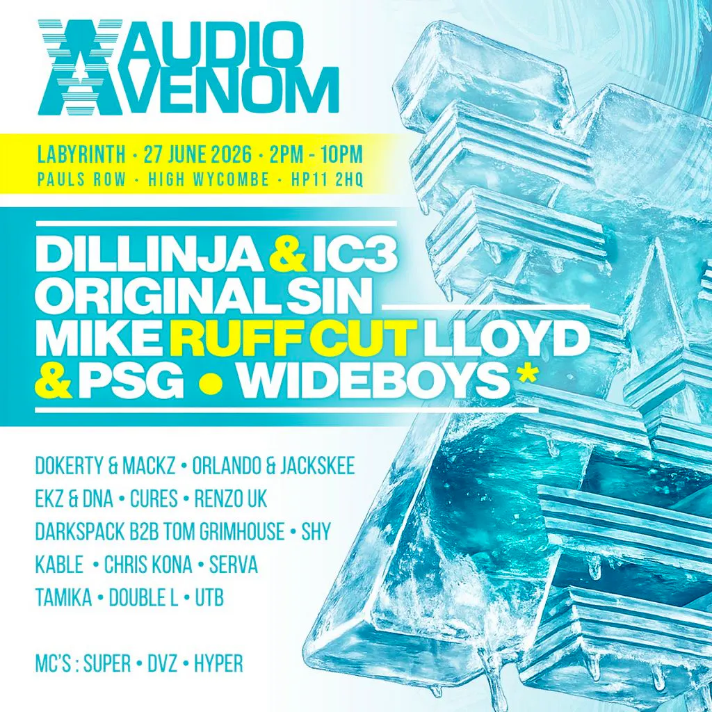 Audio Venom - Dillinja & IC3, The Wideboys, Original Sin + MORE at Labyrinth