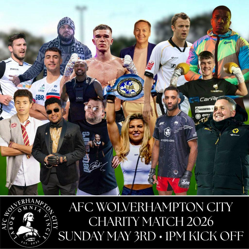AFC Wolverhampton City: Charity Match 2026 at Prestige Midlands Arena